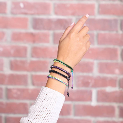 Noir x Argent Licorne | Bracelet Maillons Catena